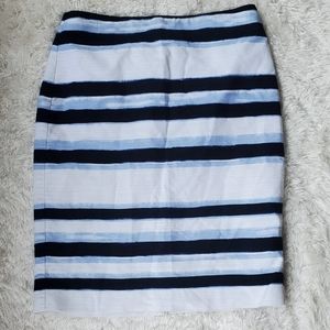 Ann taylor Womens blue striped pencil skirt